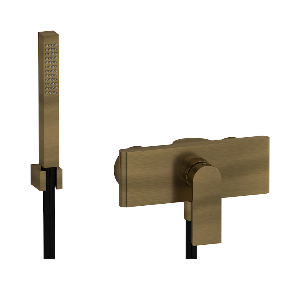 Встроенный смеситель для душа в комплекте с душевым гарнитуром. WE ARE IB k3350mb Modern Bronze K3