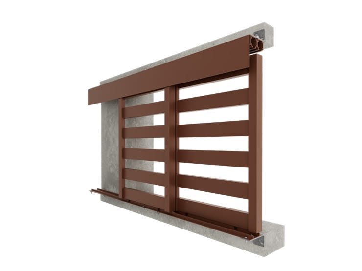 Алюминиевые раздвижные жалюзи с фиксированными ламелями Saxun ERIS ARCH-00029638 - Вид №6