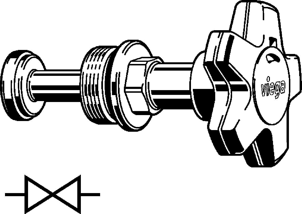 Viega Кран-букса наклонного вентиля Easytop 2237.22 (757021) 757 021 - Вид №1