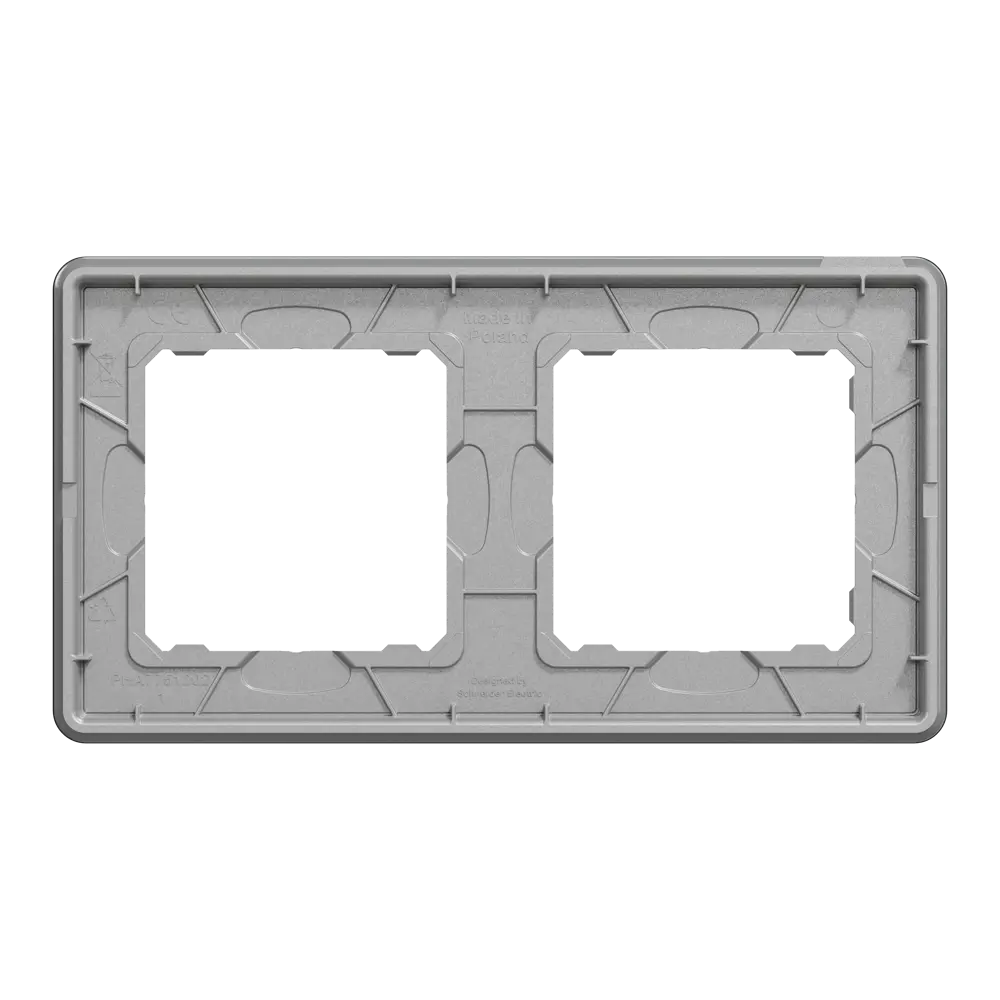 Рамка для розеток и выключателей Systeme Electric Sedna Design 2 поста, цвет дымчатое стекло STLM-2027118 - Вид №2