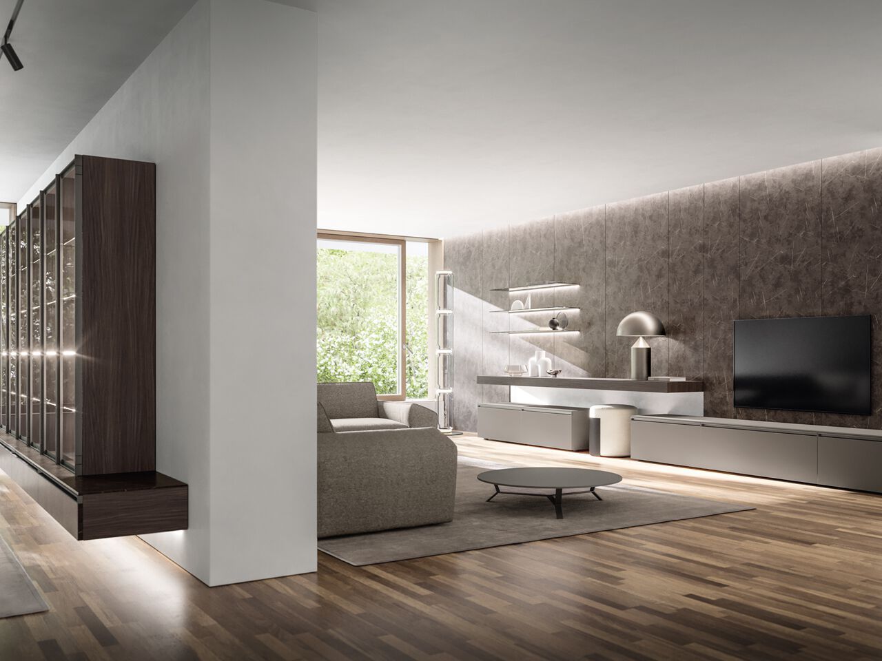 Деревянная секционная оборудованная стена Santalucia Mobili BOISERIE ARCH-00110923 - Вид №1