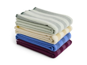 Шерстяное полосатое одеяло