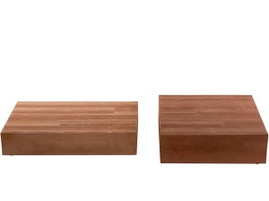 Деревянный прямоугольный журнальный столик