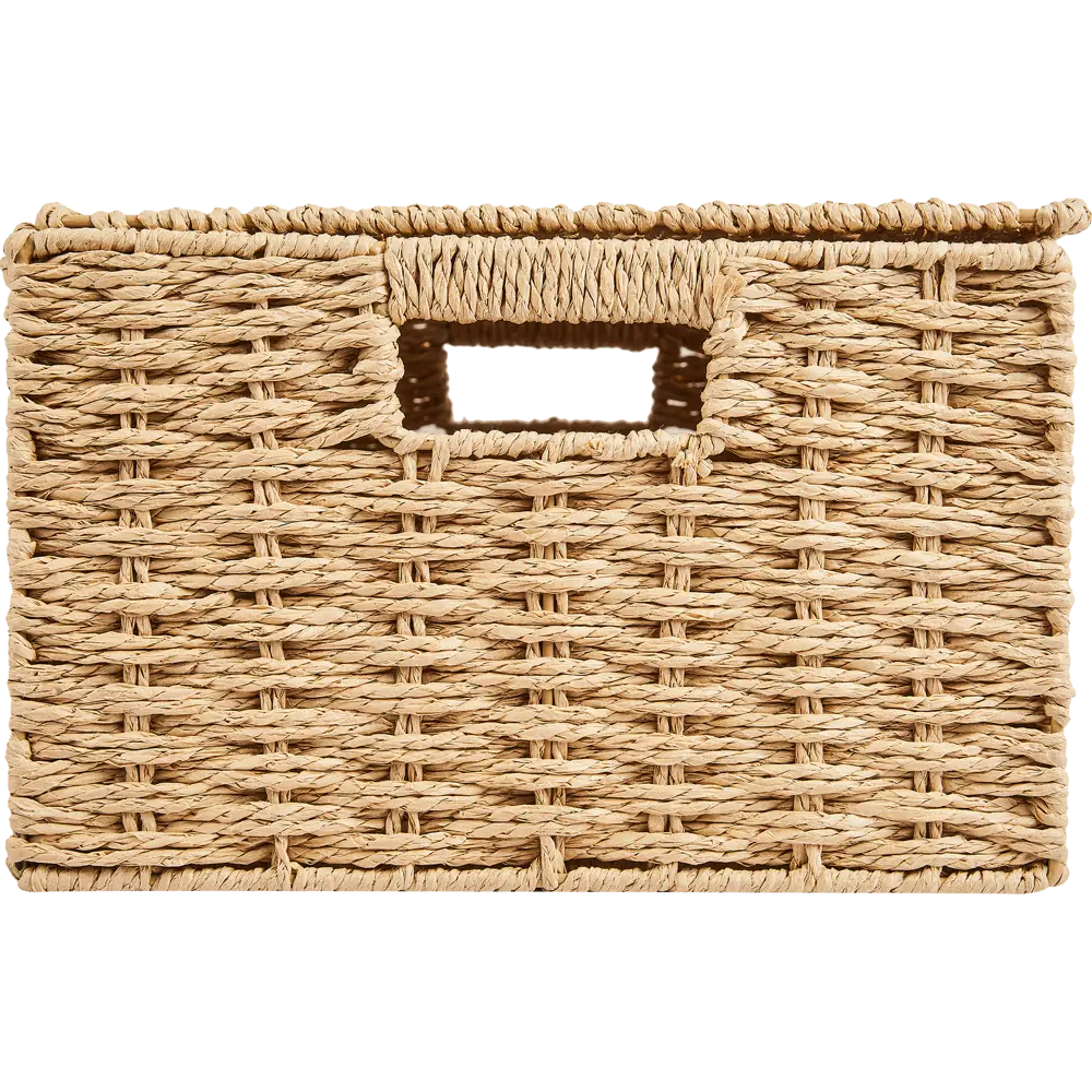 Корзина с крышкой для хранения 38x18x28 см бумага цвет бежевый 89344350 STLM-2088075 SPACEO Kub - Вид №3