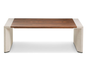 Деревянный прямоугольный журнальный столик