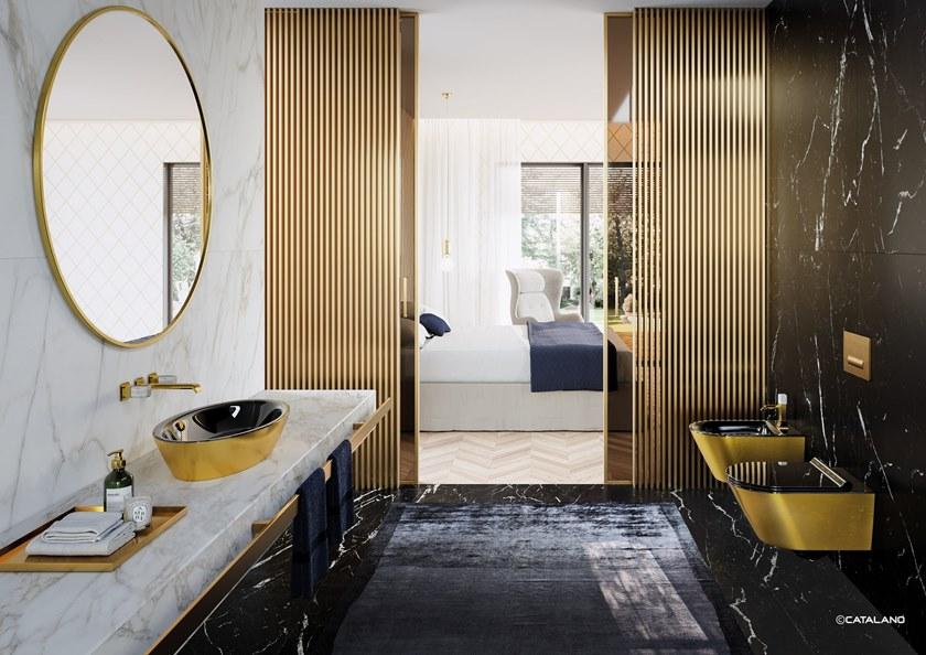 1vs55nrbo Подвесной унитаз настенный Белый CERAMICA CATALANO Gold & silver Италия - Вид №5