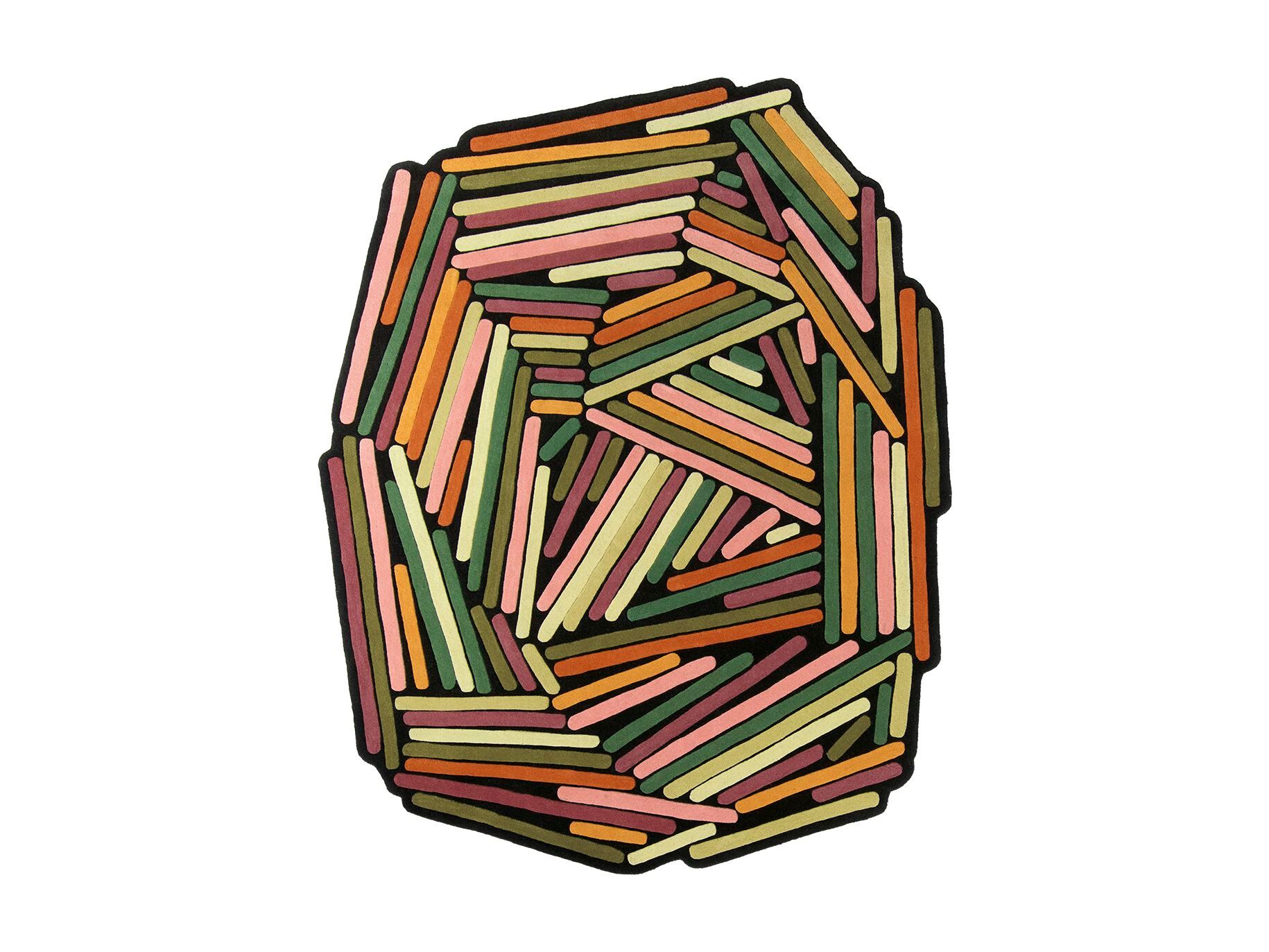 Шерстяной ковер с геометрическим рисунком Toulemonde Bochart BRINDILLE PRINTEMPS ARCH-00123312