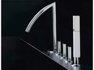 ZAZZERI Комплект для ванны на 5 отверстий с ручным душем Moon