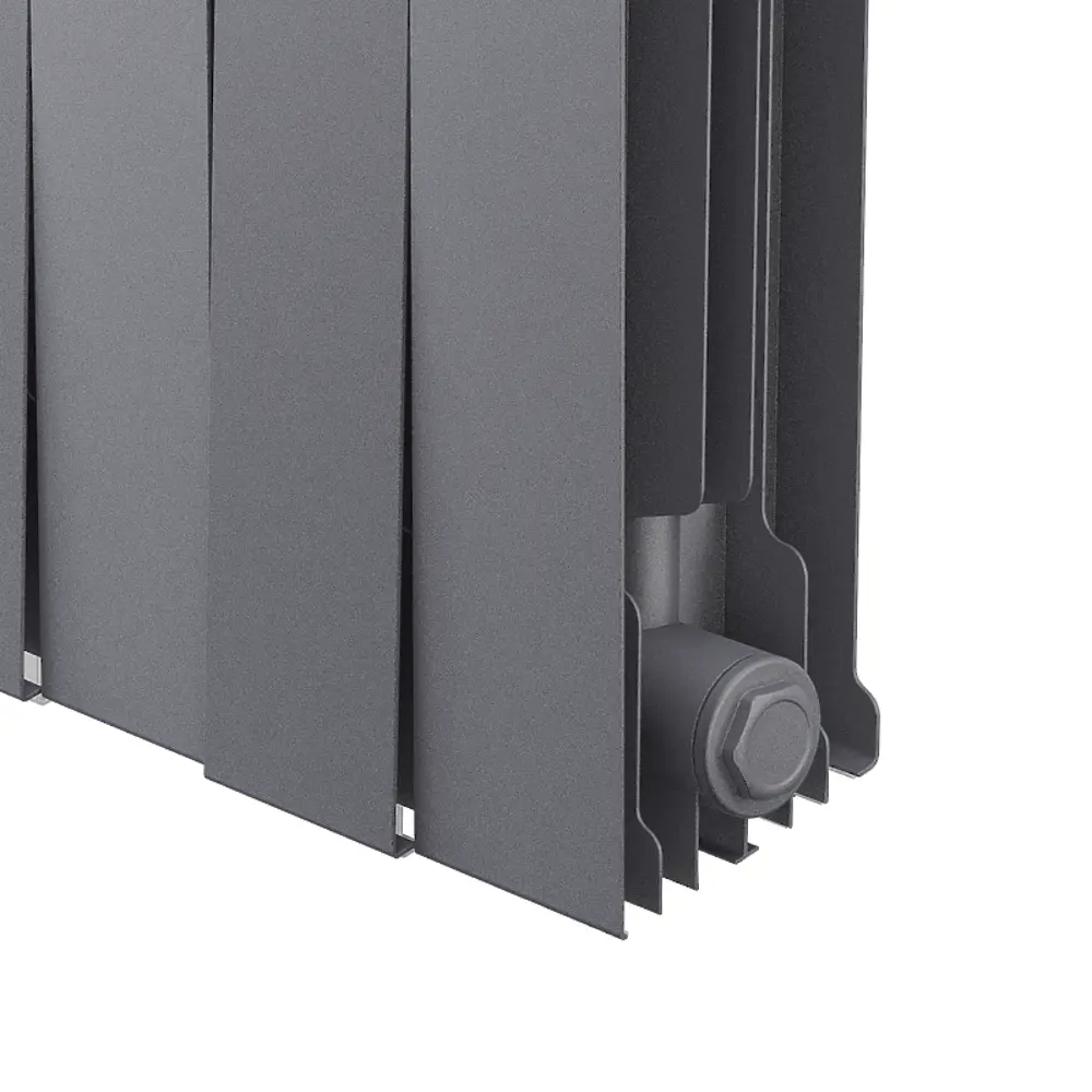 Радиатор секционный Royal Thermo Pianoforte 200/100 14 секций боковое подключение биметалл серый 86733728 STLM-2024113  - Вид №5