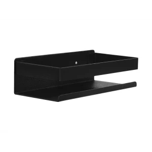 Полка настенная Manzzaro 20x10 см со скрытым креплением сталь цвет черный