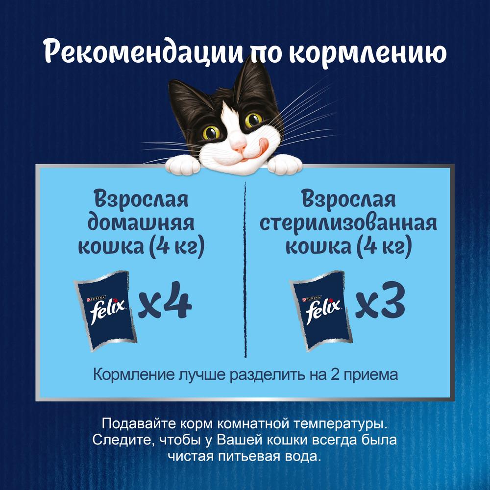 ПР0026298 Корм для кошек Sensations с лососем в желе с добавлением трески, пауч 85 г FELIX  - Вид №6