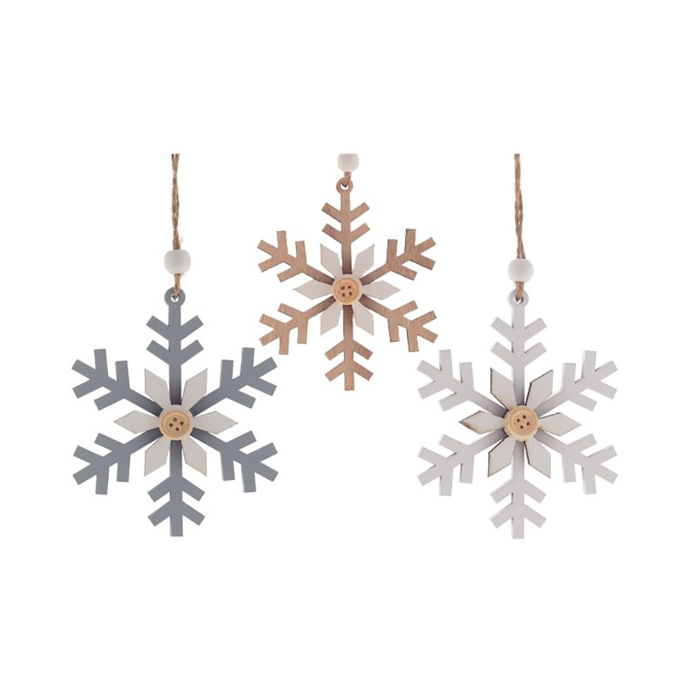 401807 Украшение новогоднее "Снежинка" №024 9 х 0.3 х 11 см в ассортименте Santreyd 