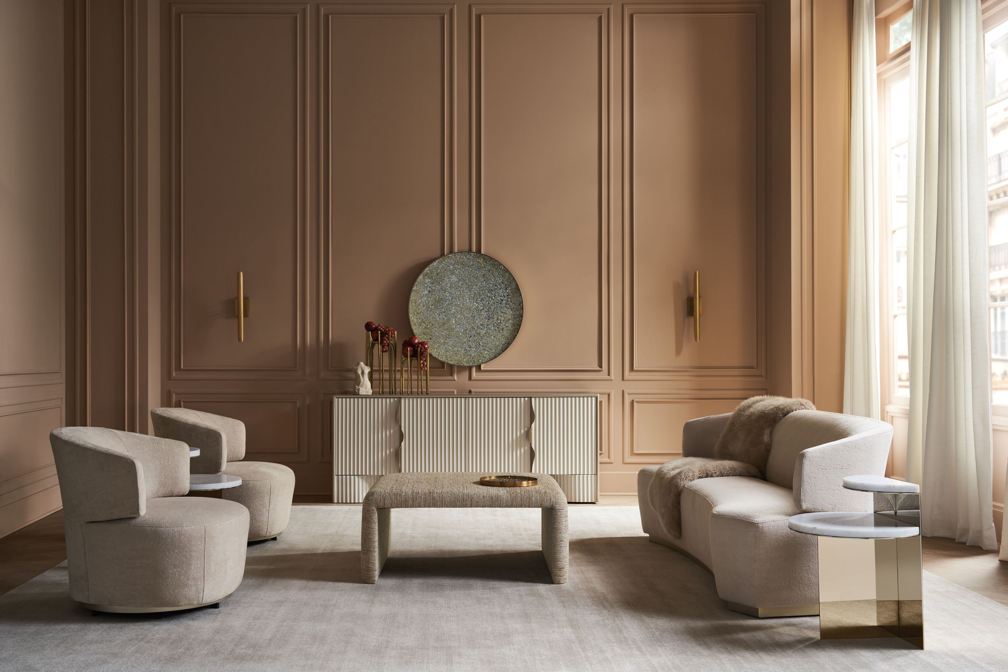 3-местный бархатный диван Caracole Олимпия ARCH-00065608 - Вид №2