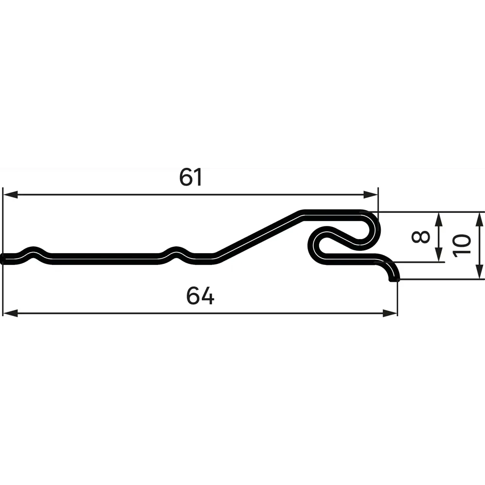 Стартовая планка для фасадных панелей MONLID цвет белый 3 м STLM-2080195 - Вид №1