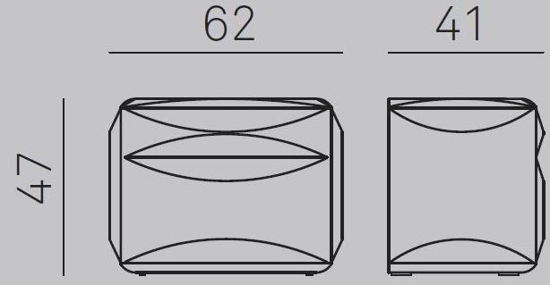 Gruppo Tomasella Тумбочка прикроватная лакированная прямоугольная с ящиками Sidney sun-id-1502956 - Вид №5