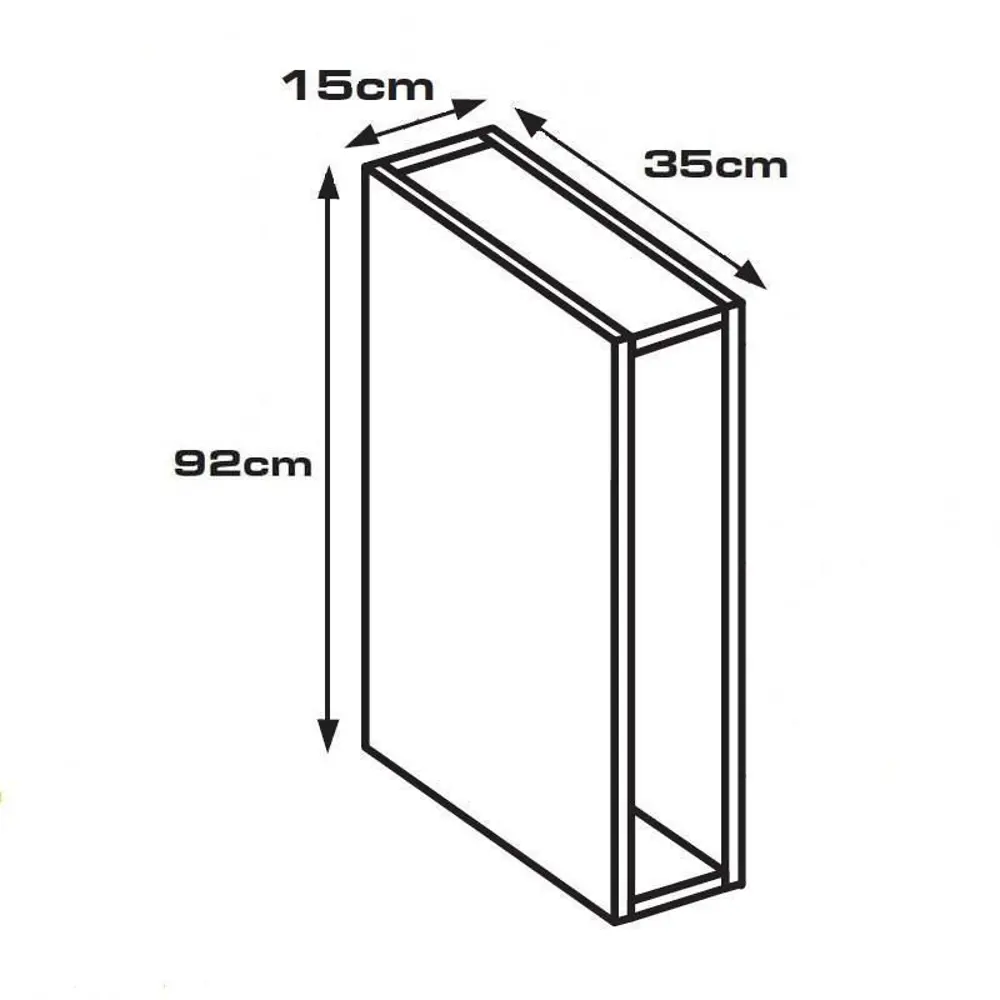 Каркас навесной 15x92x35 см, ЛДСП, цвет белый 18498337 STLM-2114301 DELINIA  - Вид №4