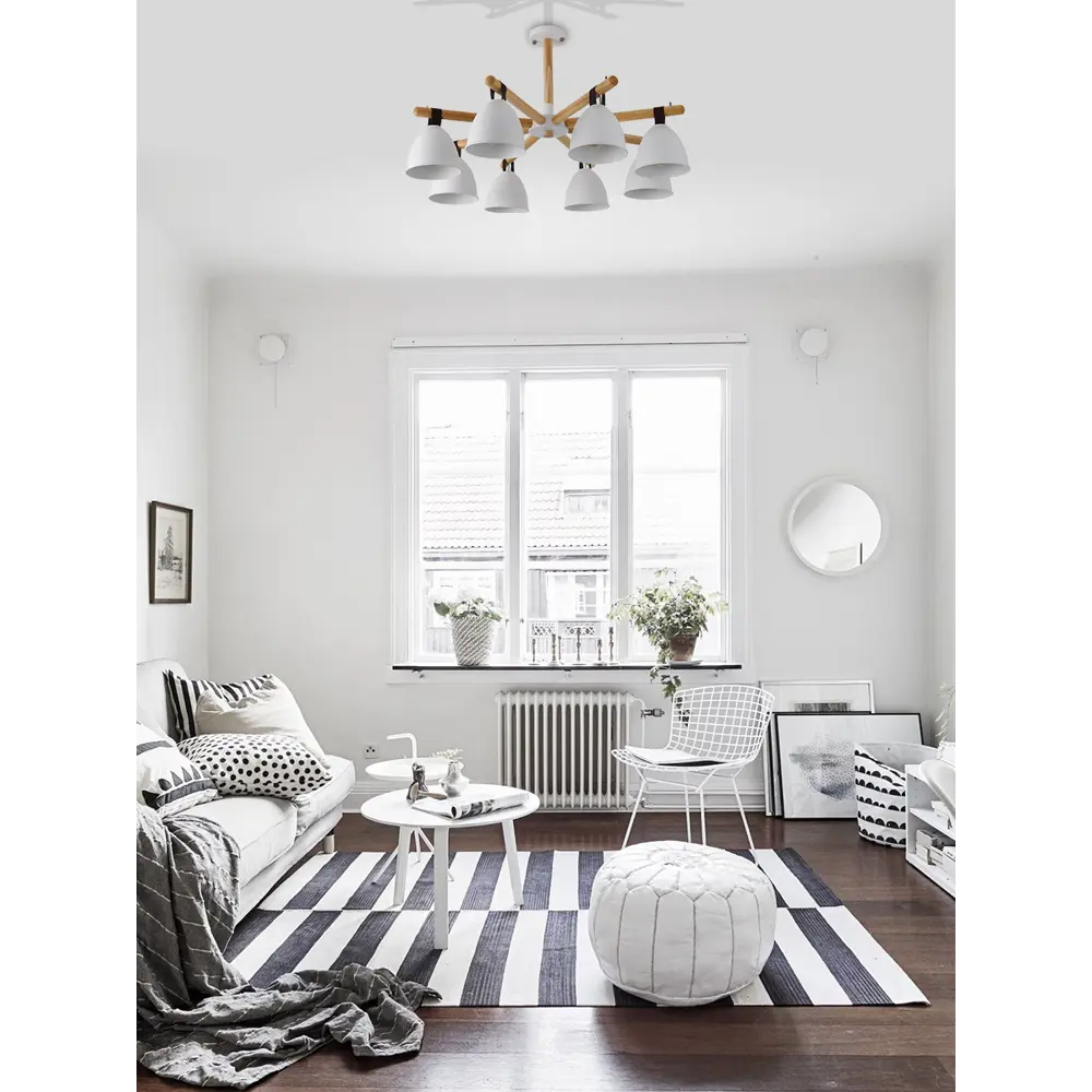 Люстра потолочная Decize L1381, 8 ламп, 24 м², цвет белый LAMPLANDIA STLM-2049515 - Вид №8