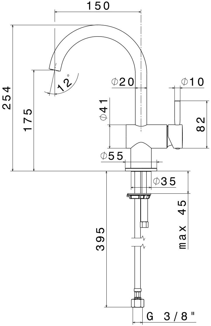 newform Смеситель для раковины, однорычажный, сливной Blink sun-id-1417781 - Вид №4