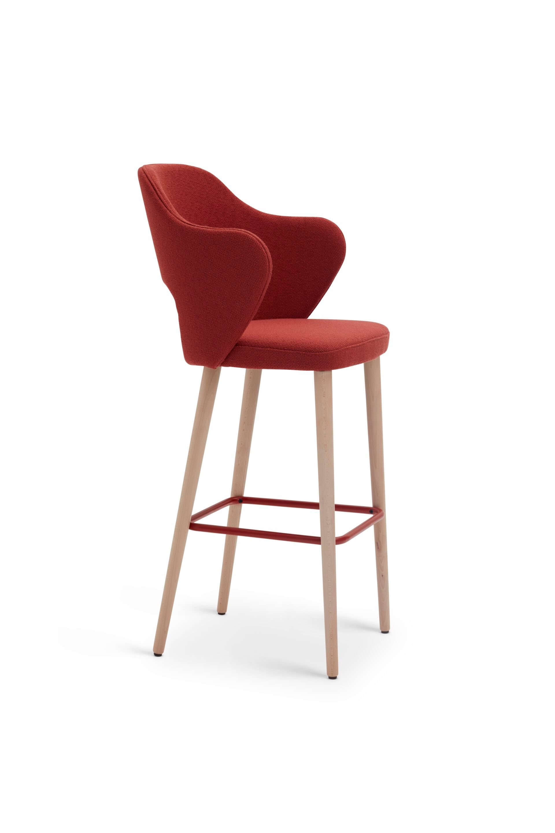 Высокий стул с тканевой подкладкой со спинкой Origins 1971 Quinn ARCH-00058701 - Вид №8