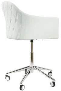 Reflex Кожаное кресло с 5 спицами и колесами Peggy