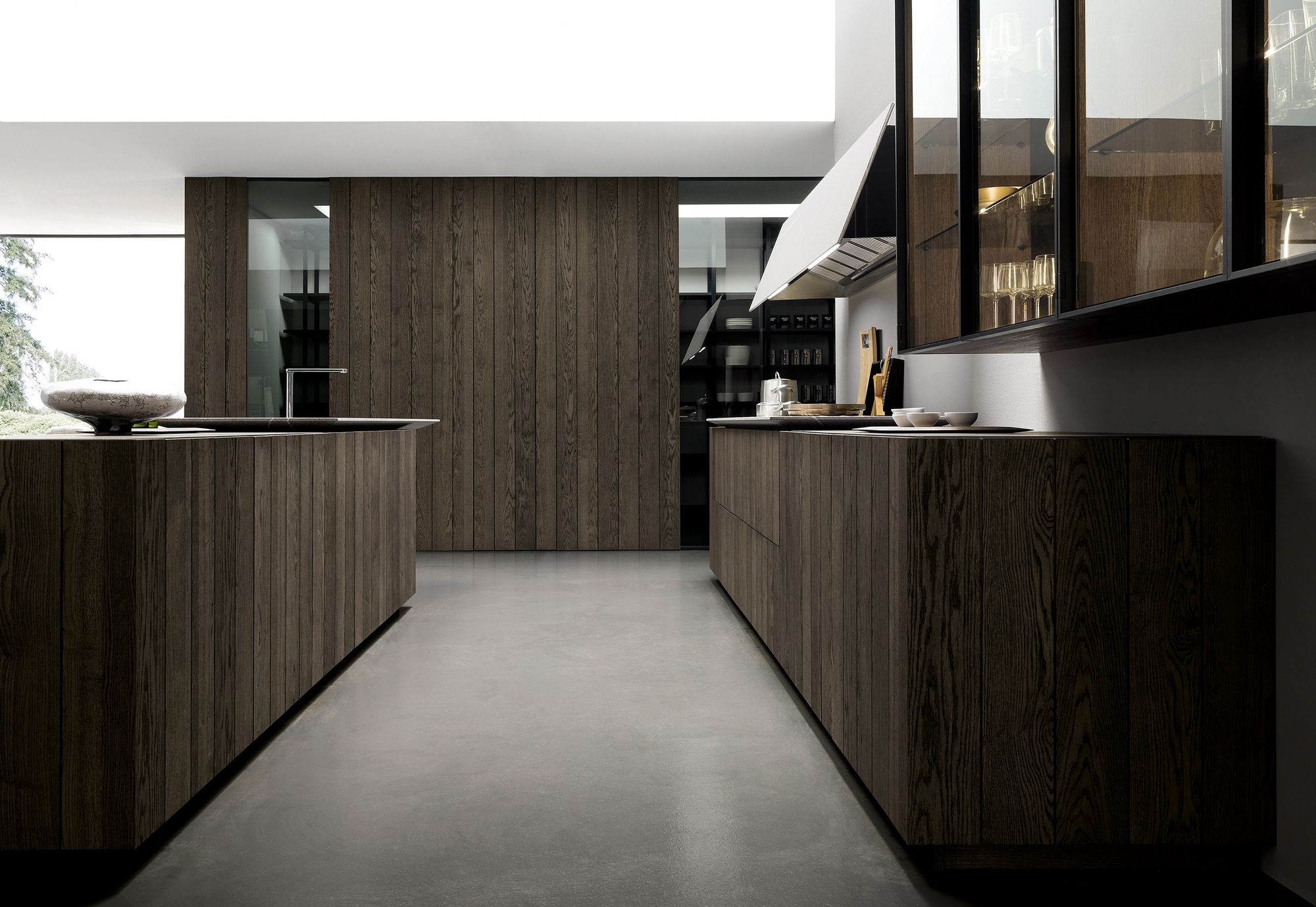 Дубовая кухня с островом MODULNOVA Float ARCH-00131652 - Вид №1