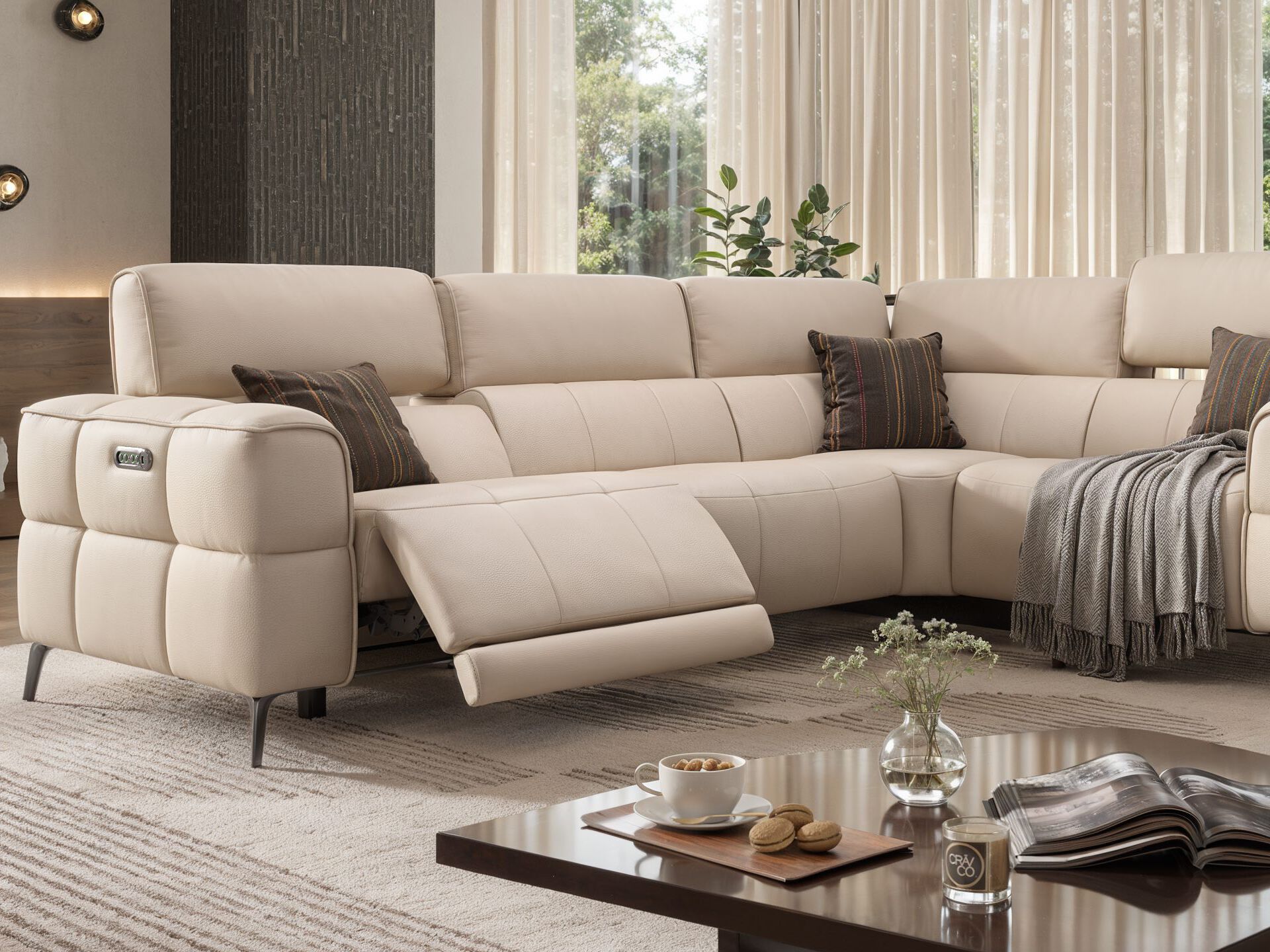 Кожаный угловой диван Sofanella Mezzano ARCH-00131479 - Вид №1