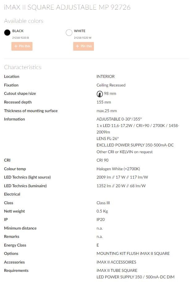 Квадратный светодиодный светильник Deltalight iMAX ARCH-00040447 - Вид №17