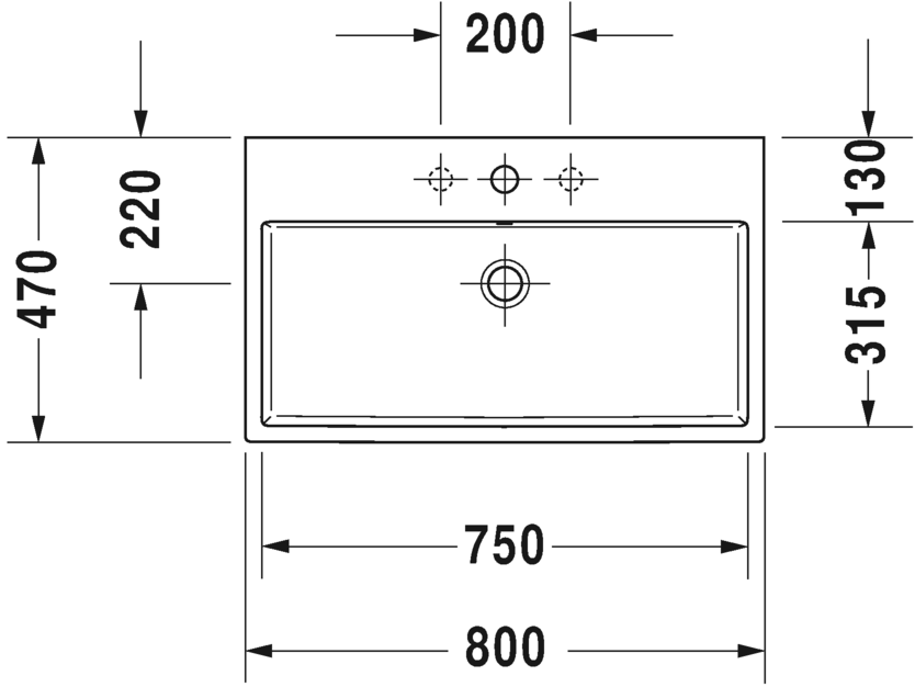 2350800027 Подвесная раковина настенная овальная Duravit Vero Air - Вид №1