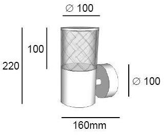 Terzo Light Светодиодный настенный светильник для улицы из алюминия Tower C161.e2._ _ - Вид №2