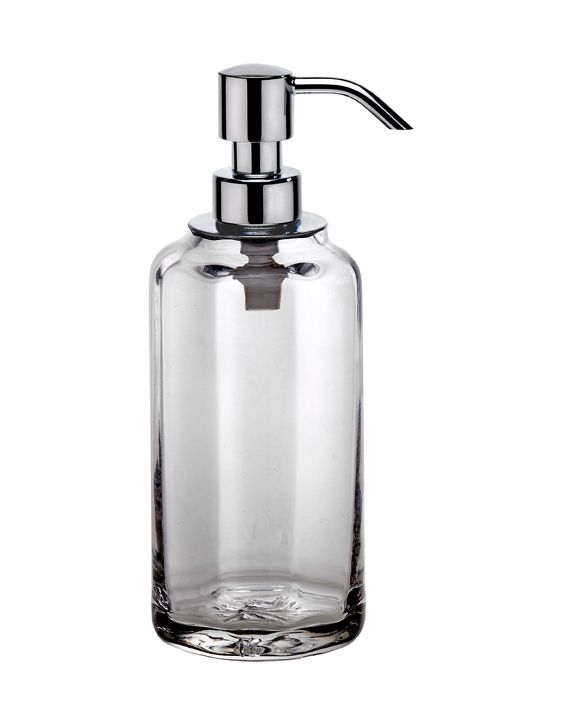 6607/CH-WAV-V6 Surya Crystal, дозатор высокий с помпой V6, цвет хром - стекло с эффектом волны