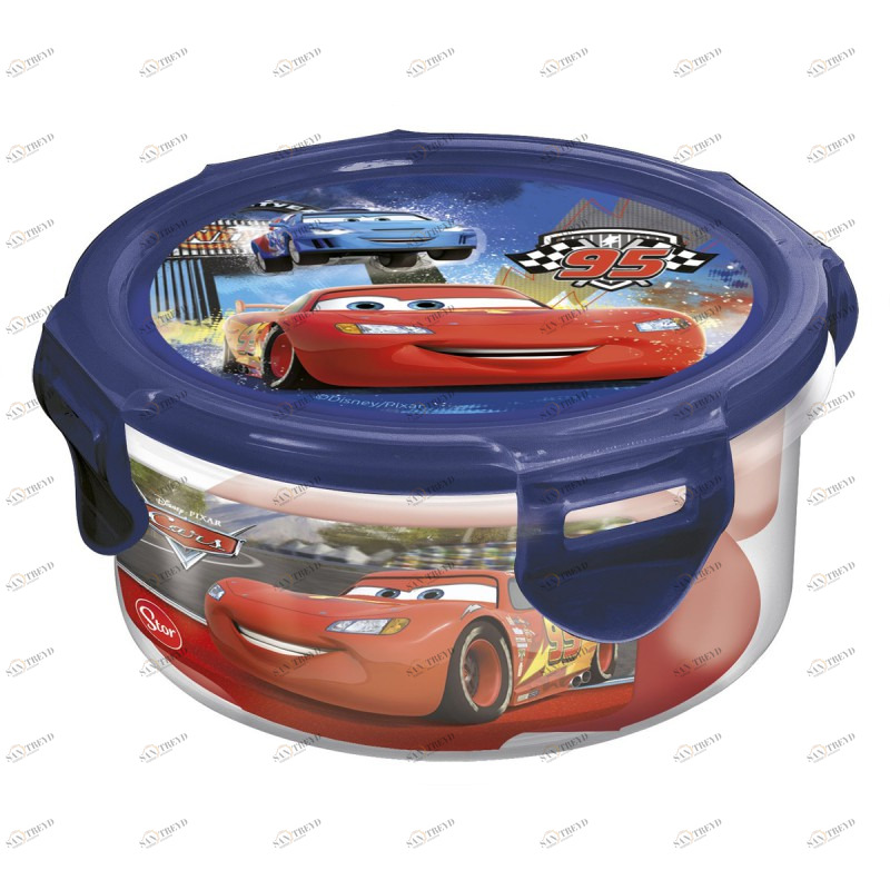 Контейнер пластиковый круглый "Тачки. Грани гонок", 270 мл STOR ТАЧКИ 335653 Синий Santreyd 