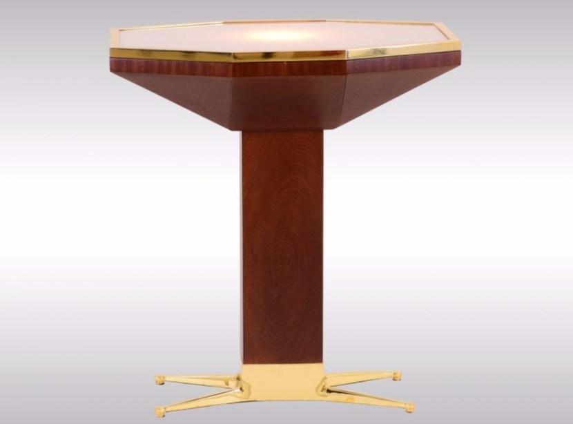 Woka Lamps Vienna Стол из дерева, латуни и стекла sun-id-1501020 - Вид №1