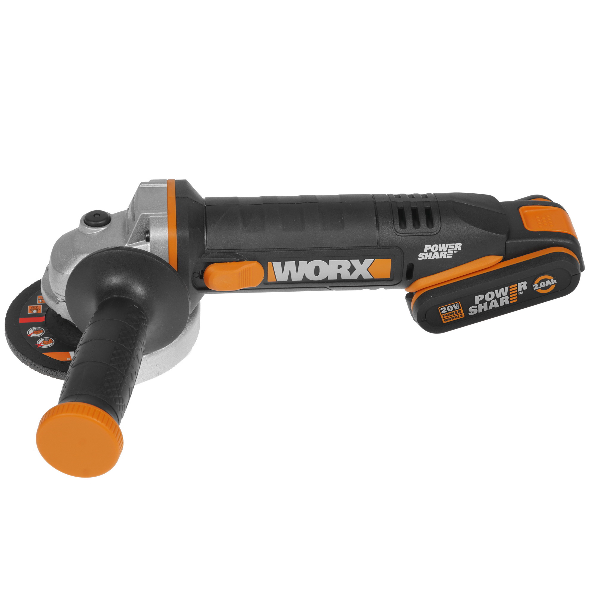 Углошлифовальная машина (УШМ) Worx WX800 PowerShare 20V 8199933 STDN-0019486 - Вид №2