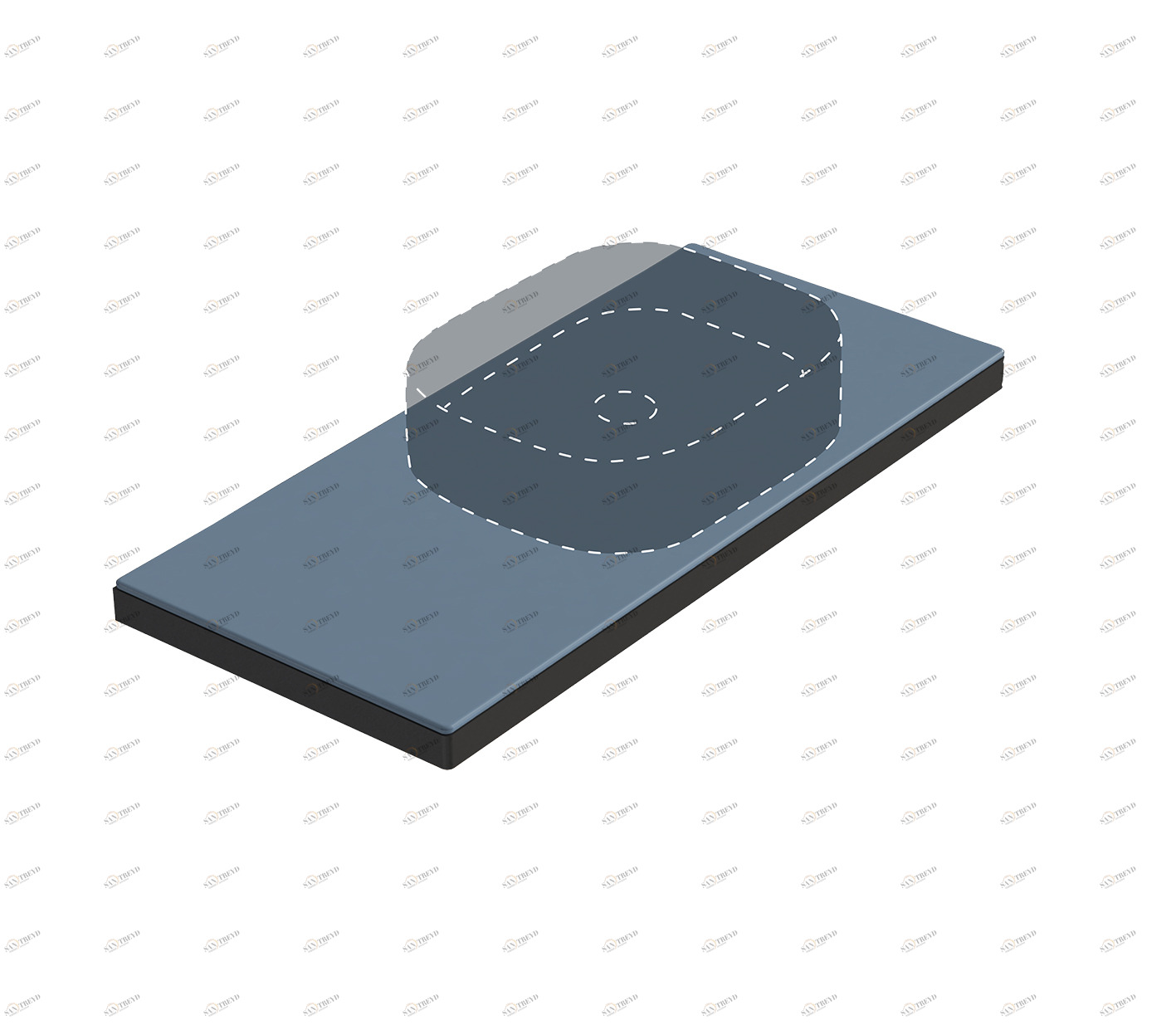 Настенная конструкция 101x46 Белый 2088 GALASSIA Tabulae 