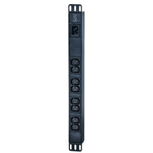EPDU1016B Стоечный блок распределения питания серии Easy PDU, базовый, 1U, 230В, 16A, 1Ф, C13x8 , С19x0, Вх IEC-320 C20, Кабель 2м Schneider Electric