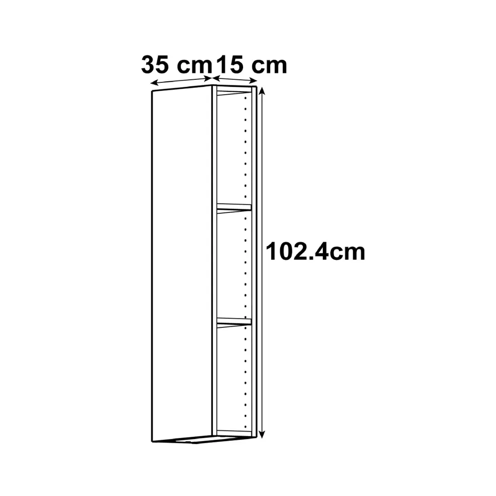 Каркас навесной Delinia ID 15x102.4x35 см ЛДСП цвет белый 82000378 STLM-2011362  - Вид №7
