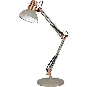 Рабочая лампа настольная Camelion Berlin, цвет серый/медь