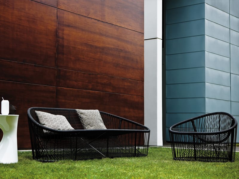 2-местный стальной и ПВХ садовый диван Zanotta клуб ARCH-00087315 - Вид №1