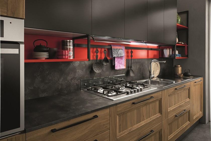 Febal Casa Линейная кухня с ручками sun-id-1430838 - Вид №1