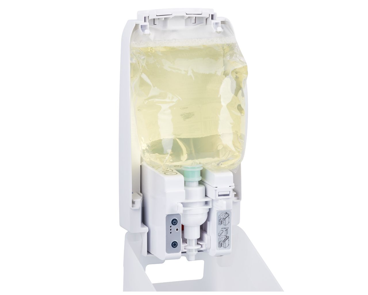 DHB202 Бесконтактный автоматический дозатор пенного мыла HARMONY для одноразовых картриджей 800 мл, пластик, прозрачный белый Merida  - Вид №3