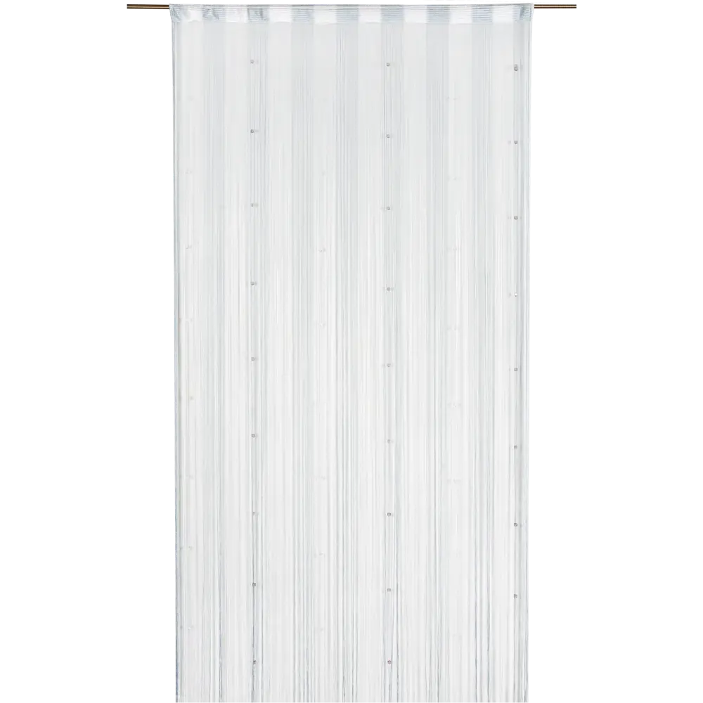 Штора нитяная Inspire «Куб», 150х280 см, цвет белый/серебристый STLM-2068409