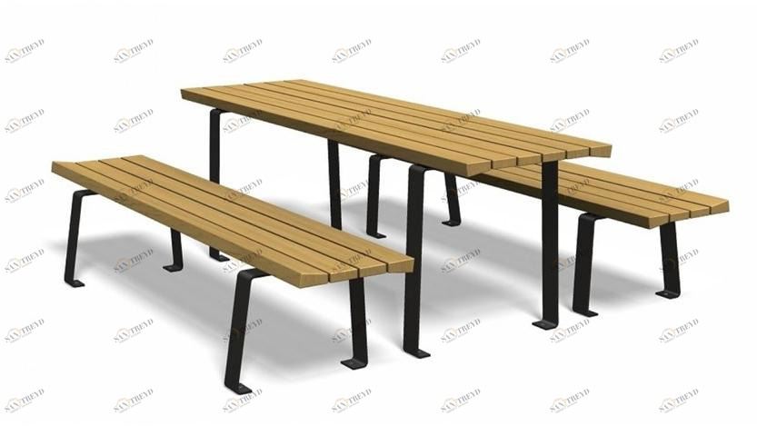 Euroform W Прямоугольный деревянный стол для общественных мест  1400, 1410 