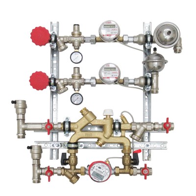 VT.NM.GF.06.RS.0L Квартирная станция для систем отопления и водоснабжения Valtec 1,5/0,6 м куб./ч, RS 485, лев 
