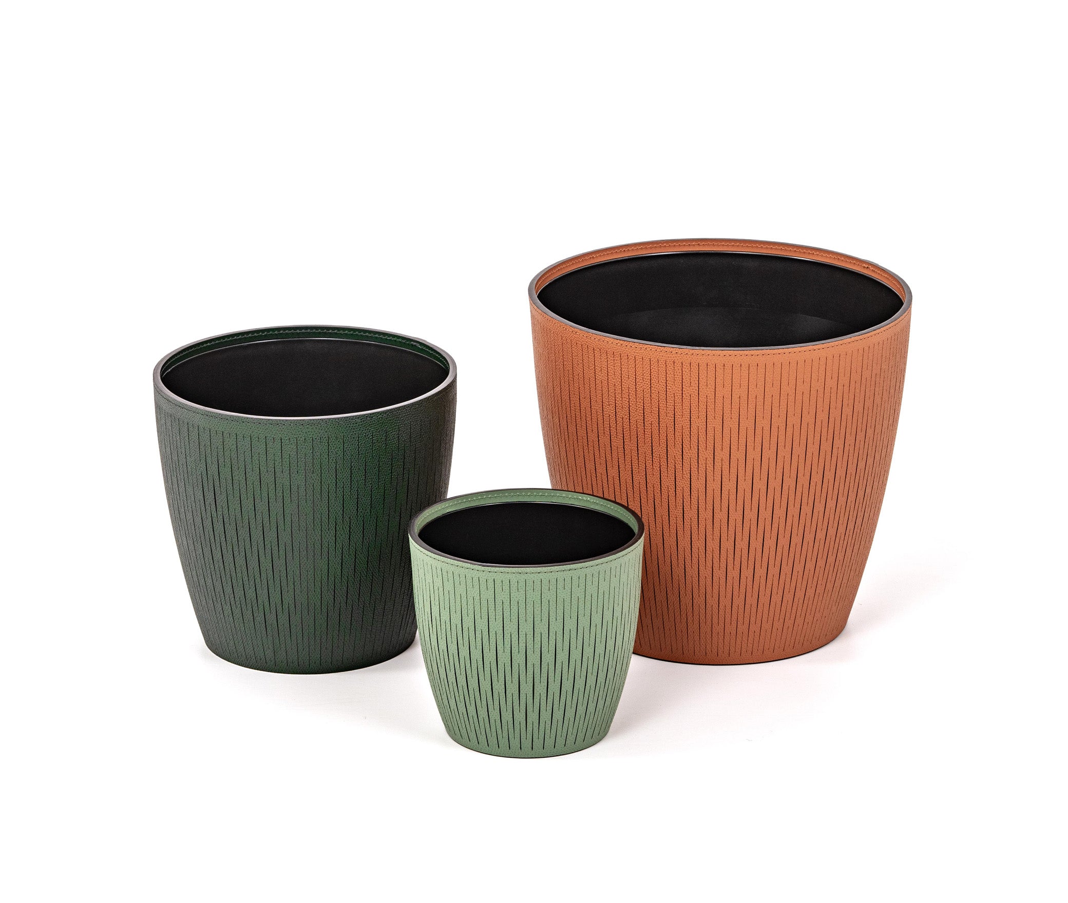 Ваза Silvy - Ø 14XH13 см / регенерированная зерненая кожа_белый Pinetti 00.2060.083.000 - Вид №3