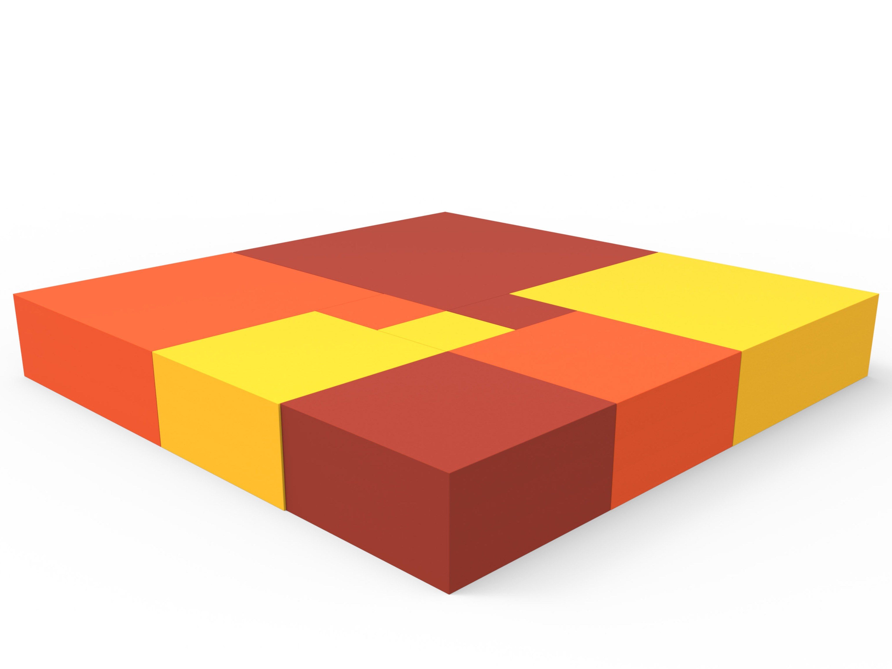 Модульный квадратный пуф из пены QM Quinze & Milan Квадратная и прямая ARCH-00143516 - Вид №4