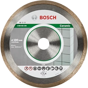 Диск алмазный по керамике Bosch Standard for Ceramic 2608602204 сплошной 180x22.2x1.6 мм 82857618 STLM-2061528
