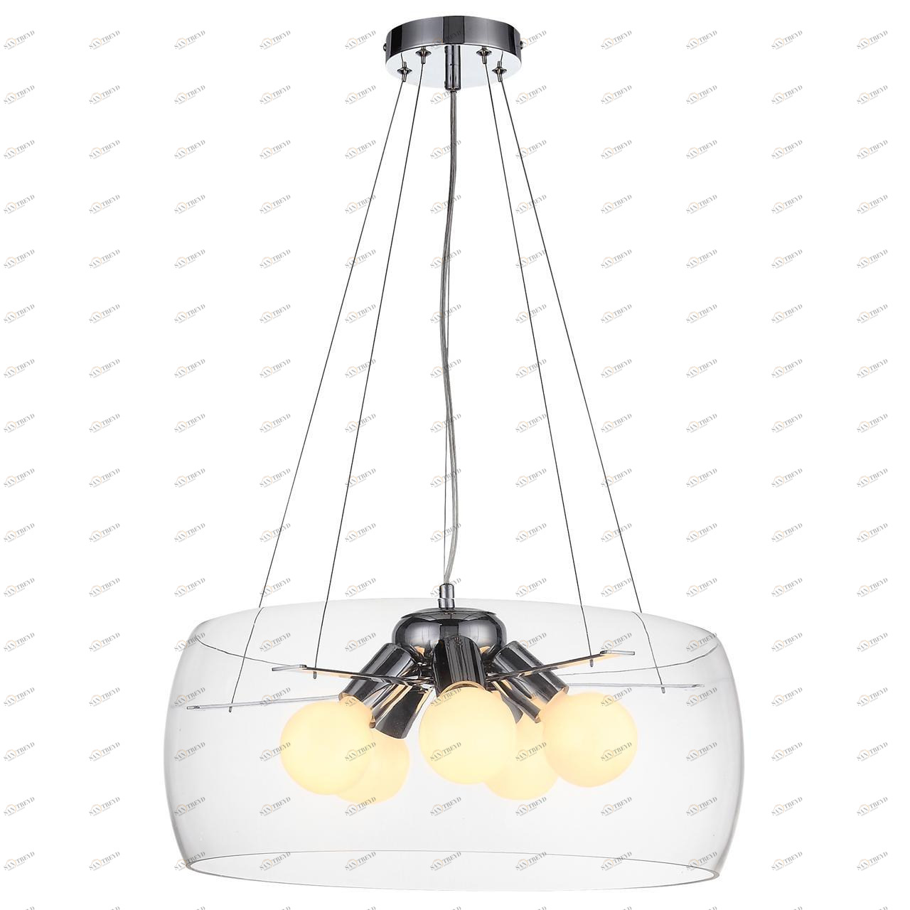 Подвесная люстра ST Luce Uovo SL512.103.05 ST LUCE ДИЗАЙНЕРСКИЕ, UOVO 328597 Хром;прозрачный 