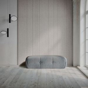 Мягкая скамейка из ткани