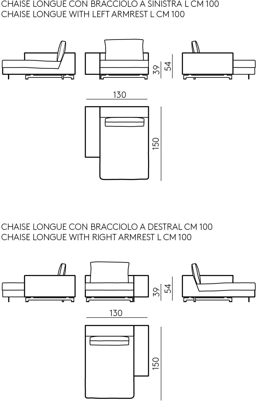 DE PADOVA Диван из ткани с шезлонгом sun-id-1381442 - Вид №5