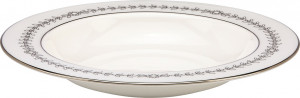 10588421 Lenox Тарелка для пасты Lenox "Королевский жемчуг" 23см (белая) Фарфор костяной
